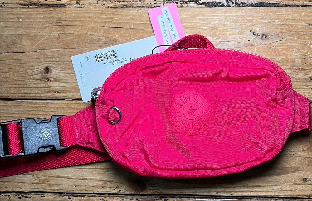 KIPLING Alys nylon belt bag fanny pack waistpack bag - Confetti pink NWT